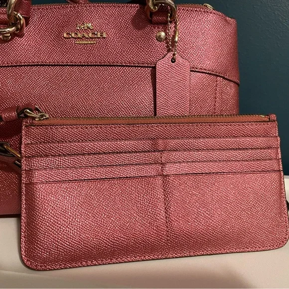 COACH BROOKE MINI SATCHEL CROSSBODY BAG & WRISTLET WALLET - Picture 8 of 9